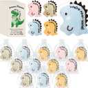 Hotop 36 Sets Valentines Dinosaur Gifts Bulk Dinosaur Plush Keychains Set Dino Stuffed Animals Dino Party Favors for Student School Classroom Exchange Prizes Coworker Employee Appreciation Gifts