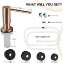 Yofidra Soap Dispenser for Kitchen Sink: Built in Sink Soap Dispenser Pump, Brushed Nickel Stainless Steel Sink Soap Dispenser with 47 Tube Kit (Pink)