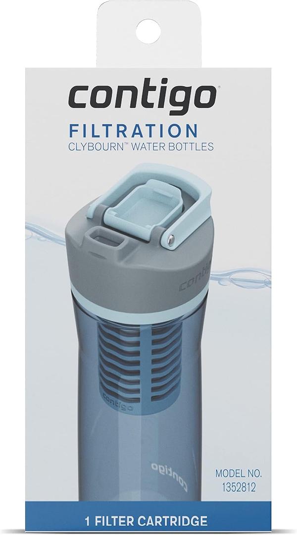4 x Contigo Replacement Filter for Clybourn FreeFlow Filter Water Bottle with AUTOSEAL Lid