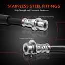 A-Premium Rear Driver Outer Brake Hydraulic Hose Compatible with Select Jeep Models - Cherokee 2014 2015 2016 2017 2018 2019 - Replace# 68175257AD, 68175257AC