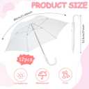 Hillban 12 Pcs Umbrella DIY Second Line Umbrella Parasol for Wedding Bridal Masquerade Party Accessories (Black Gold,Full 32 Inch Arc)