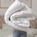 Comforter Twin XL Size - All Season Down Alternative - Premium Soft Microfiber - White, 92" x 68"
