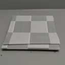 BOBOWUNY White Gray Plaid Square/Round Tablecloths 54x54, Farmhouse Modern Simple Check Table Cloth Table Cover Indoor/Outdoor Tabletop Decor for Wedding Holiday Party Dinner Baby Shower