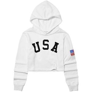 Kids Girls Leather Plaid Long Sleeve Crop Top Hoddie Cropped Sweatershirts, 150 10-11 Y