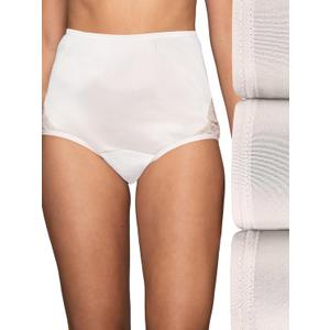 Vanity Fair Women's High Waisted Underwear, Full Coverage Ladies Panties, Perfectly Yours Briefs (White, L)
