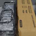 Veken Shower Caddy 6-Pack, Advanced Rustproof Design, No Drilling Adhesive Shelves, Rack with Soap Holder, Large Capacity Bathroom Organizers and Storage, Wall-Mounted Kitchen & Home Decor (Black)