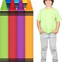 Amyhill 5 ft Coloring Crayons Cardboard Cutout Stand Up Life-Size Drawing Cardboard Cutout Back to Party Decorations First Day Photo Booth Standup for Welcome Party Supplies