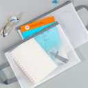 3 PACK Mesh Zipper Pouch Bags, Zipper Pouches for Organizing, Teacher Storage and Organization Bags(5, A4)