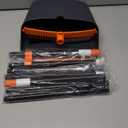 TreeLen Broom and Dustpan Set with 52" Long Handle for Home Kitchen Room Office Lobby Floor Use Upright Stand Up Stand Up Broom with Dustpan Combo