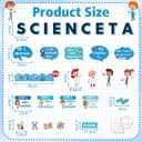 93 Pcs Science Bulletin Board Set Science Talk Posters Classroom Decorations Educational Paper Cutouts for Elementary Middle High School Wall Decor paper cutouts Back to School Teacher Supplies