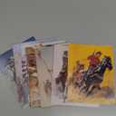 PIXILUV Vintage PostCards 24 pcs Indian Chief Native American Life and Portraits Vintage Painting (Yellow)