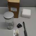 Sourdough Bread Baking Supplies,24 oz Sourdough Starter Jar Glass, Sourdough Starter Kit with Date Marked Feeding Band, Thermometer, Silicone Scraper, Sewn Cloth Cover & Aluminum Lid, Sourdough Jar