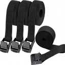 4 Pack Tie Down Straps, Small Ratchet Straps, Adjustable Heavy Duty Cam Buckle Cinch Straps, 1" x 8.2' Lashing Straps for Cargo, Truck, Luggage, Trailer, Motorcycle