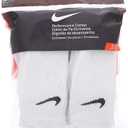 NIKE Performance Cushion Crew Socks with Bag (6 Pairs) (White, M)