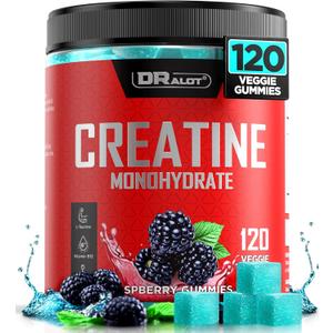 Dralot 99.99% Creatine Monohydrate Gummies More 15% Strength, 5X Energy, Muscle, Recovery, Pre-Workout Complex Creatine for Women & Men with 5000mg Creatine, L-Taurine, B12, Mg & K, 0 Sugar, BBD: 01/04/2028