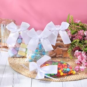 Perkoop 50 pcs White Bow Organza Sachet for wedding Baby Shower