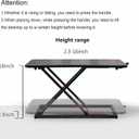 Height Adjustable Standing Desk Converter, Keyboard Riser for Stand Up Desk Riser, Computer Keyboard Stand for Desktop, Ergonomic Sit Stand Computer Workstations Black Size 23.6 Inch