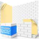 20 Pack Acoustic Panels with Self Adhesive, 12" X 12" X 0.4" High Density Sound Proof Foam Panels for Walls, Soundproof Wall Panels, Brick Sound Absorbing Panels for Home Studio Office Decor - White