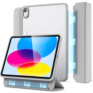 ESR for iPad (A16) 11th/10th Generation Case(2025/2022), Detachable Magnetic Cover, Smart Trifold Stand with Hard Shell Back, Slim and Light, Auto Wake/Sleep, Ascend Series, Frosted Grey