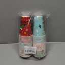 Disposable Paper Coffee Cups  12 oz, 48 Pcs with 6 Xmas Designs: Christmas Tree, Reindeer, Snowflakes. Perfect for Hot & Cold Drinks at Christmas Dinner or Winter Party