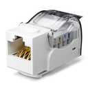 VCE Cat6 Keystone Jack Toolless 25Pack, Slim Profile RJ45 Ethernet Wall Jack 90Degree for UTP CAT6/CAT5E/CAT5 Network Cable, Keystone Wall Plate and Patch Panel, White