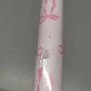 WRAPAHOLIC 30 Inch Reversible Pink Bow Wrapping Paper Roll - 30 Inch x 33 Feet - Pink Ribbon Bow and Stripes Design Perfect for Girls Birthday, Baby Shower, Bachelorette Party