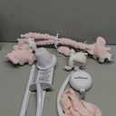 The Peanutshell Crib Mobile for Girls - Soft Pink Musical Baby Crib Mobile with 12 Lullabies, Cute Elephant Baby Pink Elephant Nursery Decor