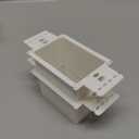 BestMounts - 2 Pack Electrical Power Outlet Box Extender Kit  Single Gang Box Extender - Single Receptacle Heavy Duty Plastic (White)