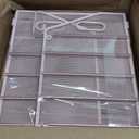 5 Tray Paper Organizer Letter Tray with Handle - Mesh Desk File Organizer, Paper Sorter Organizer for Office, Home or School File Folder Holder - Pink