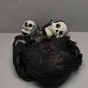 JOYIN 2 Pcs Halloween Hanging Grim Reaper Decorations Outdoor, 53” and 31.5" Halloween Hanging Skeleton Ghosts Scary Decor for Yard Patio Outside Lawn Garden, Haunted House Prop, Party Supplies