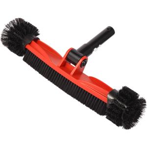 Pool Brush Head, Pool Cleaning Brush with Durable Around Nylon Bristles, EZ Clip Aluminum Handle- Clean Swimming Pool Walls, Steps & Corners Faster Heavy Duty Scrub Brush with