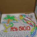Its 5 00 O'clock Some Where Neon Sign for It's Five Oclock Somewhere Sign Wall Decor LED Bar Beer Neon Light.
