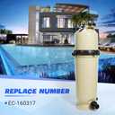 160317 Single Cartridge Pool Filter Pump Assembly-150 Square Feet 150 GPM Fit for Pentair Clean & Clear CC150 Pool Spa, Chemical Resistant Thermoplastic Tank High-Flow, Almond