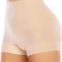 Seamless Shaping Boyshorts Panties for Women Slip Shorts Under Dress Shapewear Shorts Tummy Control Underwear (Small)