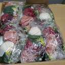 Hotop 12 Pcs Artificial Rose Flower Balls for Centerpieces, Silk Roses Kissing Balls Romantic Faux Floral Arrangements for Engagement Wedding Home Decor (Burgundy,Dusty Pink,Creamy White)
