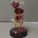 Mothers Day Glass Rose Gifts for Mom Women, Rose Flower Birthday Gifts for Women Mom Wife Girlfriend, Light Up Rose in A Glass Dome, Rose Gifts for Valentines, Mothers Day, Womens Day (Red)