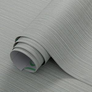 24"x394" Misty Blue Grasscloth Wallpaper Peel and Stick Faux Linen Textured Upgraded Thick Self-Adhesive Waterproof Neutral Contact Paper Seamless Vinyl Embossed Wallpaper