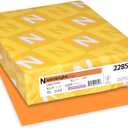 Neenah Astrobrights Premium Color Card Stock, 65 lb, 8.5 x 11 Inches, 250 Sheets, Cosmic Orange