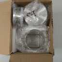 Netany 2 Pack 1.2 Liters/40 oz Small Square Glass Pitcher with Lid and Handle for Fridge, Iced Tea and Coffee Carafe Storage Container, Resistant to Hot and Cold Borosilicate Jug