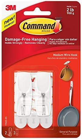 Wire Hook Med Wht 2pk