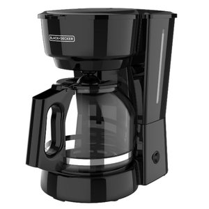 BLACK+DECKER 12Cup Coffee Maker with Easy On/Off Switch, Easy Pour, NonDrip Carafe with Removable Filter Basket, Vortex Technology, Black