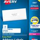 Avery Easy Peel Printable Address Labels with Sure Feed, 1" x 4", White, 5,000 Blank Mailing Labels (05961)