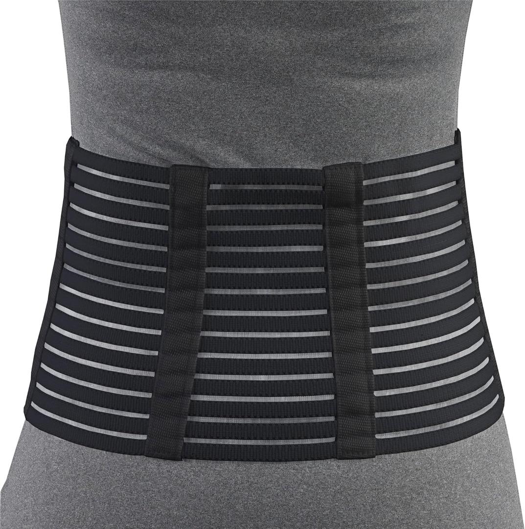 OTC Lumbosacral Support, 7-inch Lower Back, Lightweight Compression, Elastic, Black, X-Large
