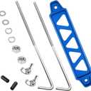Tnisesm Blue Billet Aluminum Battery Hold Down Bracket with 18-8(304) Stainless Steel 10 inch Bolts J Bolts