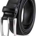 MILORDE Men's Genuine Leather Dress Belt, Handmade, 100% Cow Leather, Fashion & Classic Designs for Work Business and Casua, 36