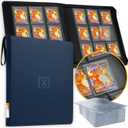 X PRO Toploader Binder | Holds 252 Toploaders | 20 Toploaders INCLUDED | 9-Pocket | Ringless Double-Sided Pockets for TCG, Sports | Premium Top Loader Storage Black
