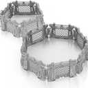 Oriate 12PCS Dinosaur Capture Fencing Accessories Playset, Plastic Dinosaur Cage Fence Toys for Dino Fans, Suitable for Dinosaur World Figures Educational Easter Gifts for Kids n Toddler