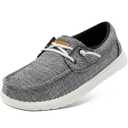 Women Boat Shoes with Orthopedic Insole Slip On Business Casual Shoe for Plantar Fasciitis Lightweight Canvas Loafer, Size 7.5