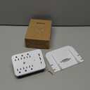 Wall Outlet Extender with Surge Protector, PD 30W USB-C Charger, 6 AC Outlets, Shelf, 2 USB & USB C Charging Ports - Home & Dorm Plug Expander (White)