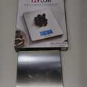 Taylor 11lb Stainless Steel Digital Kitchen Scale, Ultra-Thin, Silver